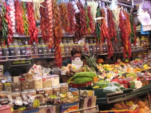Etal du marché de la Boquería, La Rambla